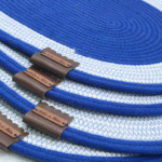Kit Sousplat Azul e Cinza Cordão de Algodão – Artesã Lucy - Imagem 3