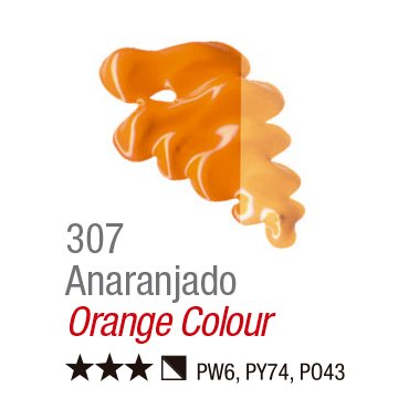 TINTA OIL COLORS ACRILEX 20 ML ALARANJADO 307