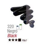 TINTA OIL COLORS CLASSIC 37ML ACRILEX PRETO 320