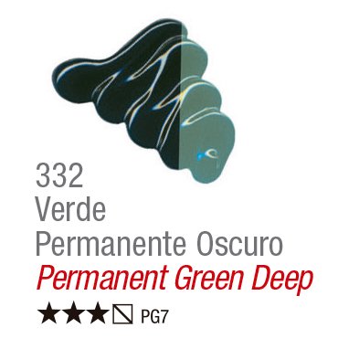 TINTA OIL COLORS ACRILEX 20 ML VERDE PERMANENTE ESCURO 332