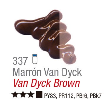 TINTA OIL COLORS CLASSIC 37ML ACRILEX MARROM VAN DYCK 337
