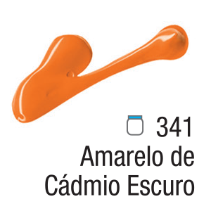 TINTA ACRYLIC COLORS 20ML AMARELO DE CADMIO ESCURO 341