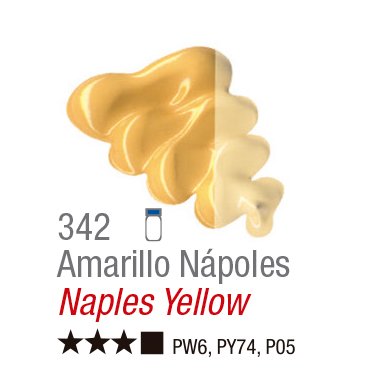 TINTA OIL COLORS ACRILEX 20 ML AMARELO NÁPOLES 342
