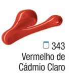 TINTA ACRYLIC COLORS 20ML VERMELHO DE CADMIO CLARO 343