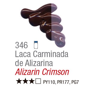 TINTA OIL COLORS ACRILEX 20 ML ALIZARIN CRIMSON 346