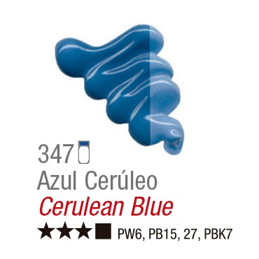 TINTA OIL COLORS ACRILEX 20 ML AZUL CERÚLEO 347