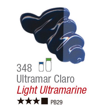 TINTA OIL COLORS ACRILEX 20 ML ULTRAMAR CLARO 348