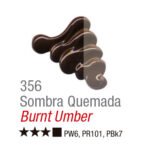 TINTA OIL COLORS ACRILEX 20 ML SOMBRA QUEIMADA 356