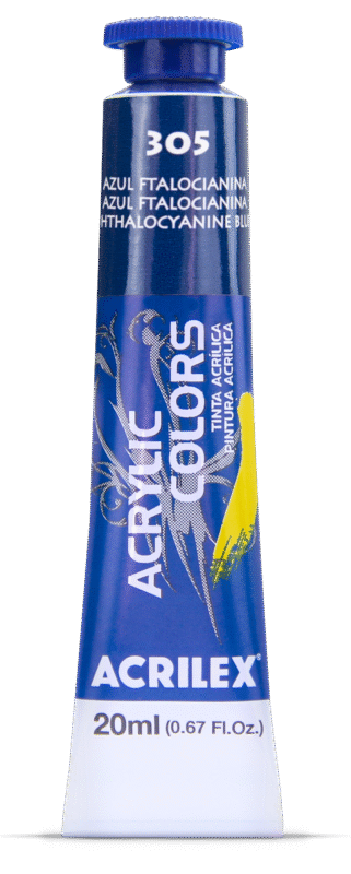 TINTA ACRYLIC COLORS 20ML AZUL FTALOCIANINA 305