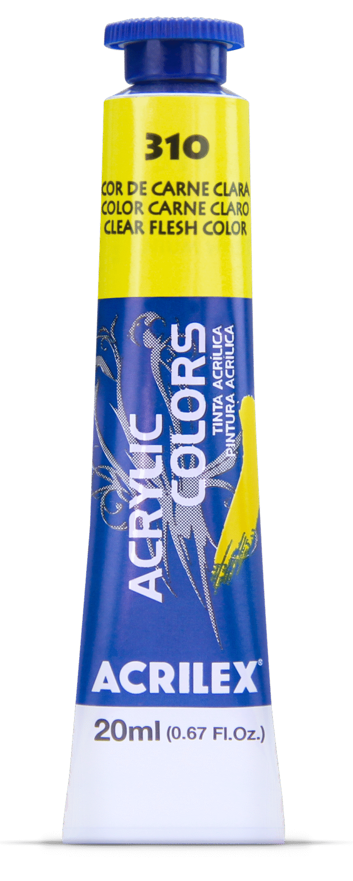 TINTA ACRYLIC COLORS 20ML COR DE CARNE CLARA 310