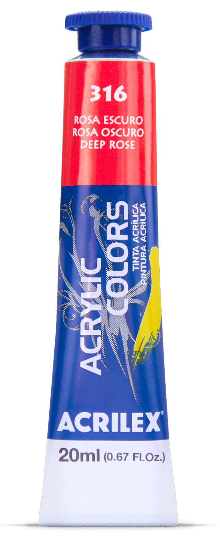 TINTA ACRYLIC COLORS 20ML ROSA ESCURO 316