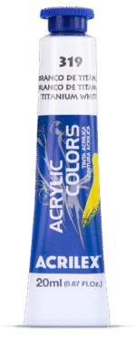 TINTA ACRYLIC COLORS 20ML BRANCO DE TITANEO 319