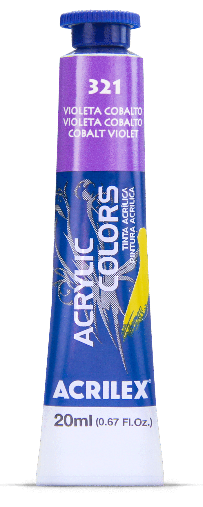 TINTA ACRYLIC COLORS 20ML VIOLETA COBALTO 321 - Imagem 2