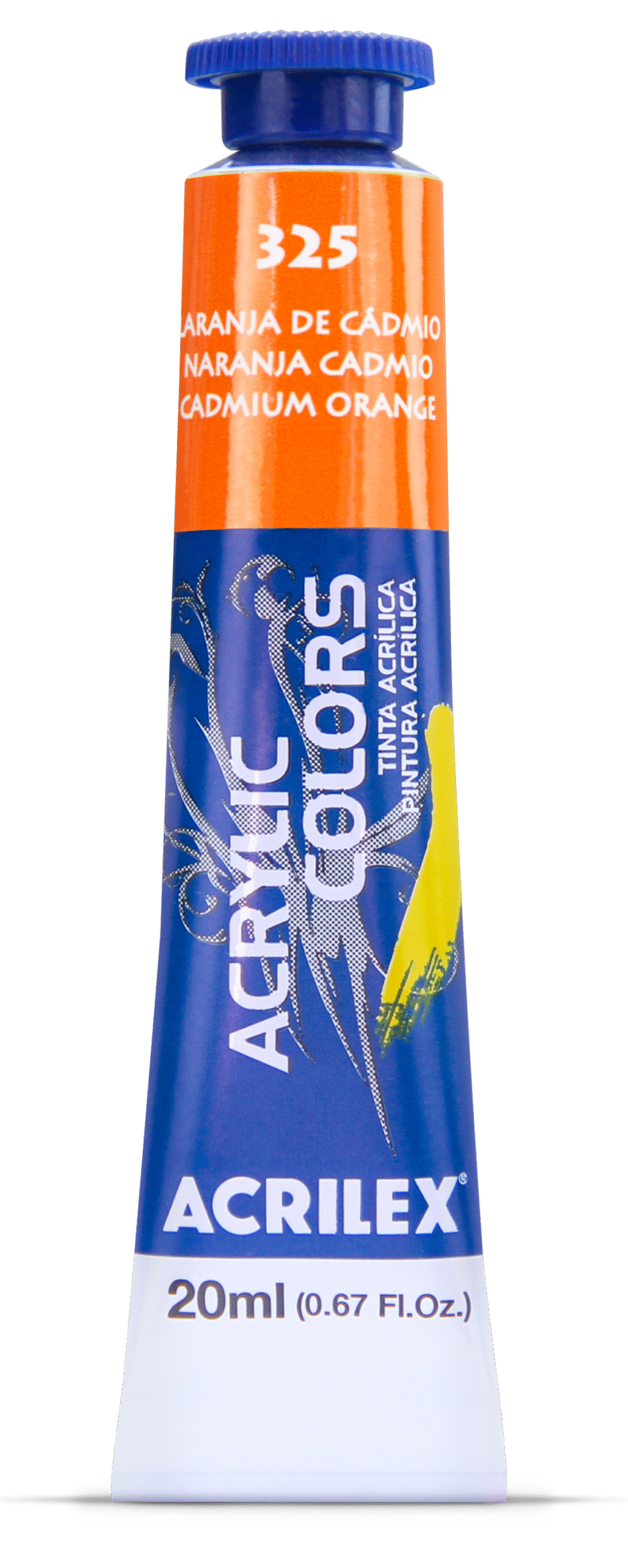 TINTA ACRYLIC COLORS 20ML LARANJA DE CADMIO 325