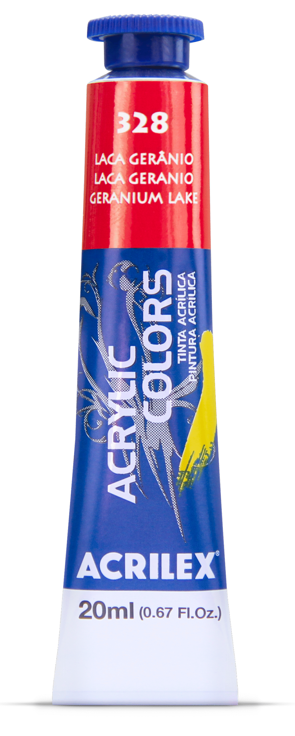 TINTA ACRYLIC COLORS 20ML LACA GERÂNIO 328