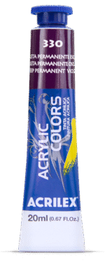TINTA ACRYLIC COLORS 20ML VIOLETA PERMANENTE ESCURO 330 - Imagem 2