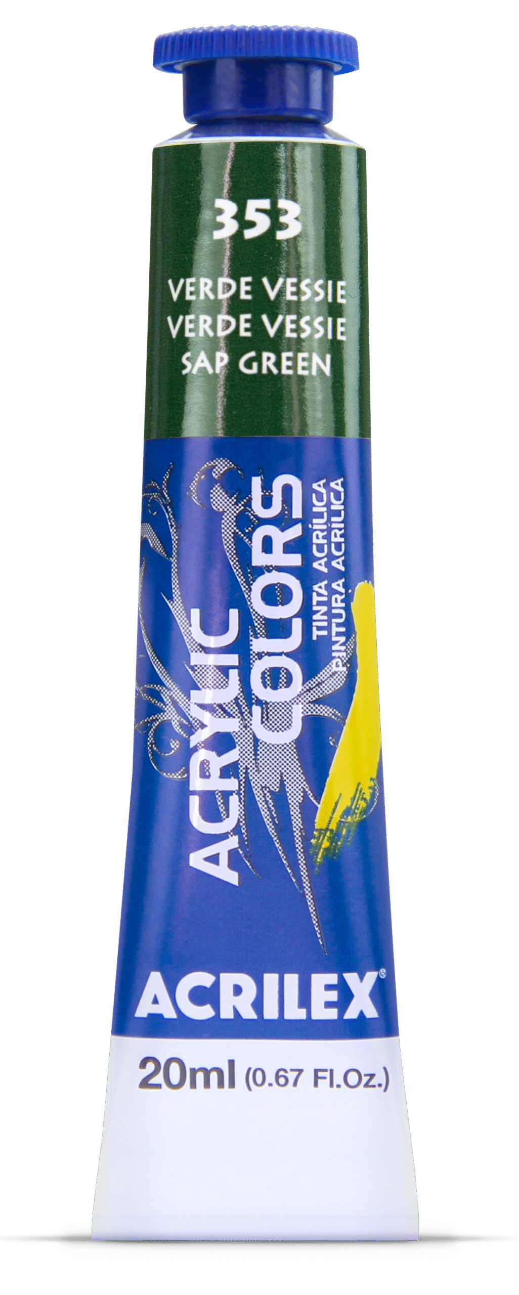 TINTA ACRYLIC COLORS 20ML VERDE VESSIE 353