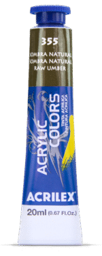 TINTA ACRYLIC COLORS 20ML SOMBRA NATURAL 355