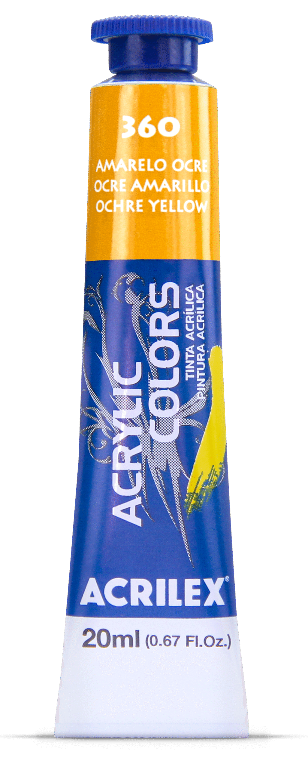 TINTA ACRYLIC COLORS 20ML AMARELO OCRE 360