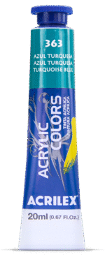 TINTA ACRYLIC COLORS 20ML AZUL TURQUESA 363