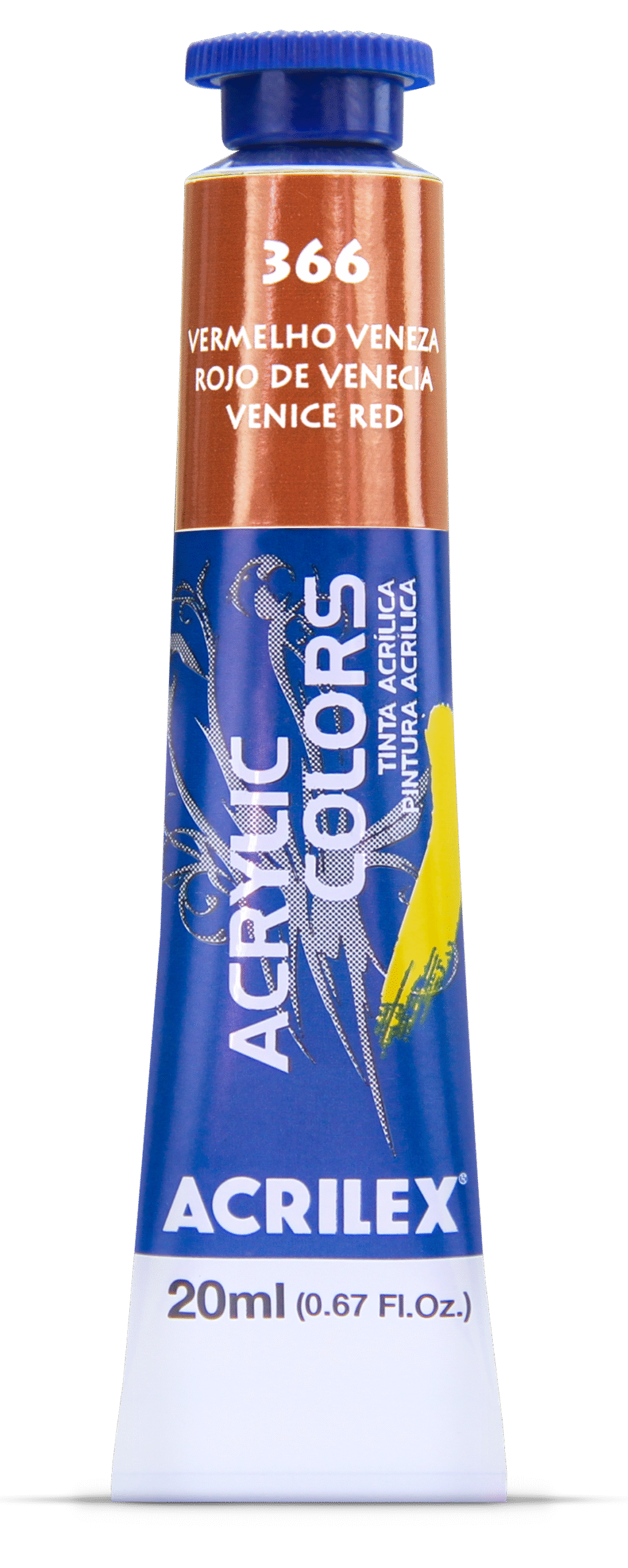TINTA ACRYLIC COLORS 20ML VERMELHO VENEZA 366