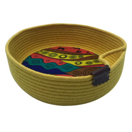 Bolsa de Corda de Algodão Verde com Alça - Artesã Lucy