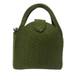 Bolsa Cordão de Algodão Verde Militar - Artesã Lucy - Imagem 3