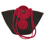 Bolsa Cordão de Algodão Reggae detalhes Vermelho - Artesã Lucy