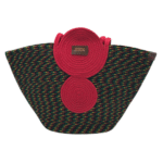 Bolsa Cordão de Algodão Reggae detalhes Vermelho - Artesã Lucy - Imagem 2