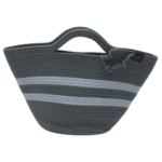 Bolsa Cordão de Seda Cinza - Artesã Lucy - Imagem 2