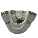 Bolsa Cordão de Seda Branca - Artesã Lucy