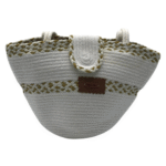 Bolsa Cordão de Seda Branca - Artesã Lucy - Imagem 2