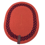 Sousplat Cordão de Algodão Laranja – Artesã Lucy