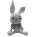 Coelhinha Amigurumi Branco e Rosa - Artesã Maria Aparecida