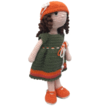 Boneca Amigurumi Vestido Verde - Artesã Maria Aparecida - Imagem 2