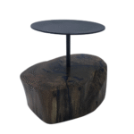 Castiçal Artesanal de Madeira Tronco Epoxi – Obra exclusiva do Artesão Celso