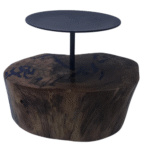 Castiçal Artesanal de Madeira Tronco Epoxi – Obra exclusiva do Artesão Celso - Imagem 2
