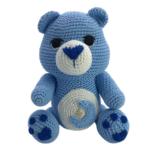 Amigurumi Ursinho Carinhoso Azul - Artesã Adriana