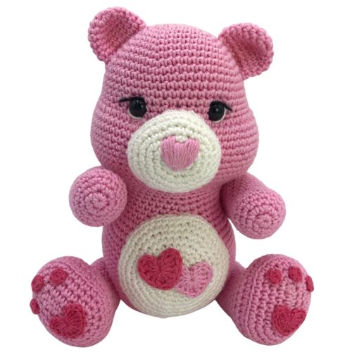Amigurumi Ursinho Carinhoso Rosa - Artesã Adriana
