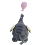 Amigurumi Elefantinho Com Balão Cinza Escuro - Artesã Adriana - Imagem 2