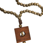 Colar de Mesa Madeira Cruz Médio - Artesã Viviane - Imagem 2
