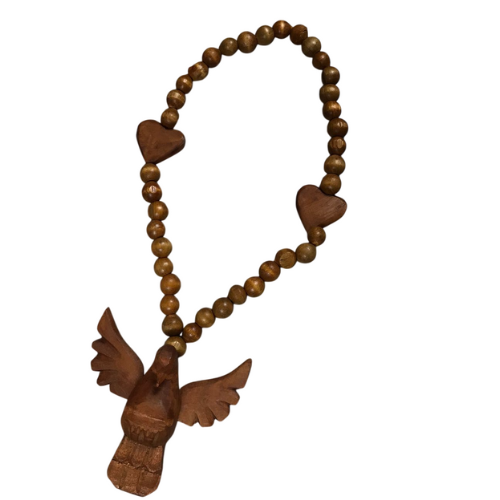 Colar de Mesa Madeira Divino Espirito Santo - Artesã Viviane