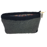 Bolsa Carteira Cinza e Preta - Artesã Marlene