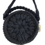 Bolsa Redonda Preta - Artesã Marlene
