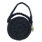 Bolsa Redonda Preta - Artesã Marlene - Imagem 2