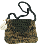 Bolsa Mescla Verde e Bege - Artesã Marlene