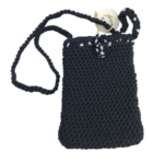 Bolsa Mini Bag Preta Branca - Artesã Marlene