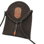 Bolsa de Cordão de Algodão Peq Marrom - Artesã Lucy - Imagem 2