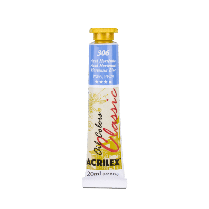 TINTA OIL COLORS ACRILEX 20 ML AZUL HORTÊNSIA 306 - Imagem 2