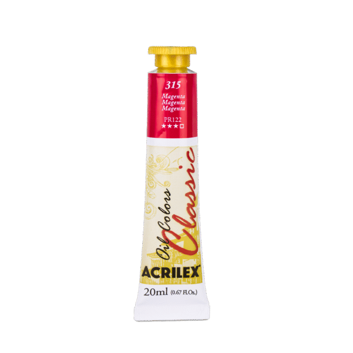 TINTA OIL COLORS ACRILEX 20 ML MAGENTA 315 - Imagem 2